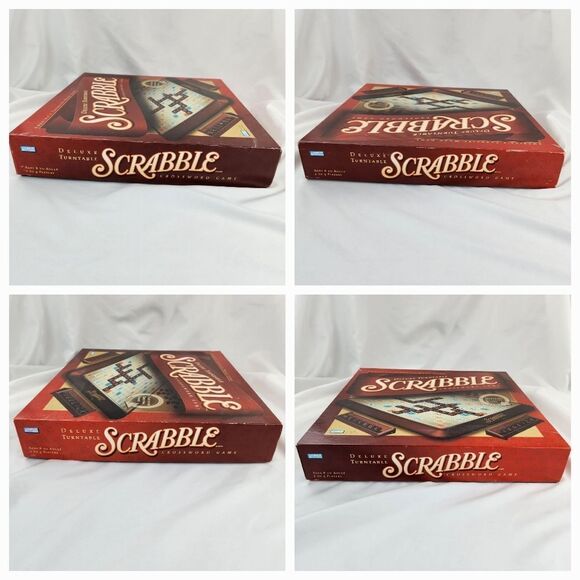 🩵Scrabble Deluxe Turntable Vintage 2001 Edition Word Game - Picture 10 of 12